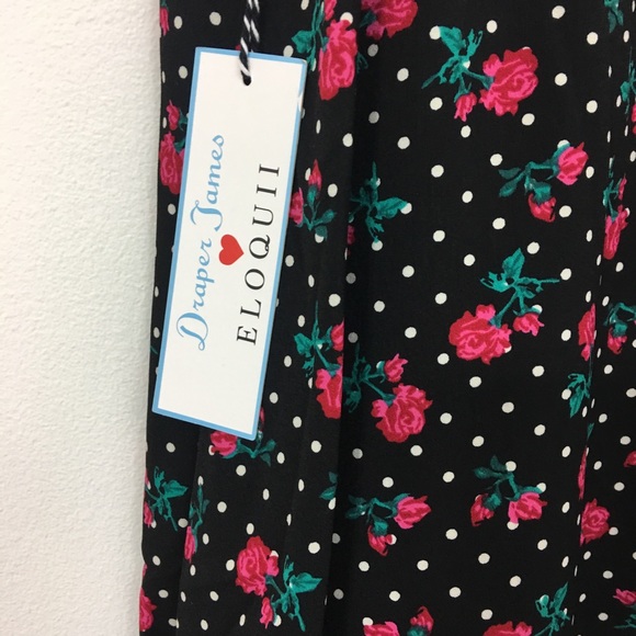 Draper James for Eloquii polka dot floral midi - Picture 2 of 8